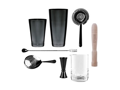 Barmanská sestava, barva černá