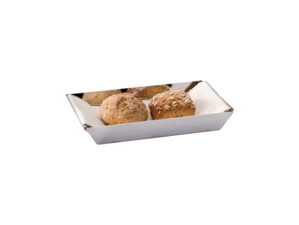 Koš na pečivo nerezový 20 × 12 cm