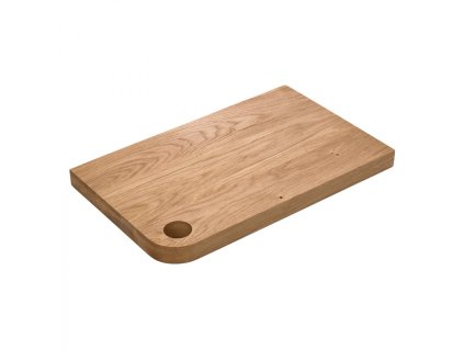 Deska dubová s otvorem 380 × 235 × 25 mm