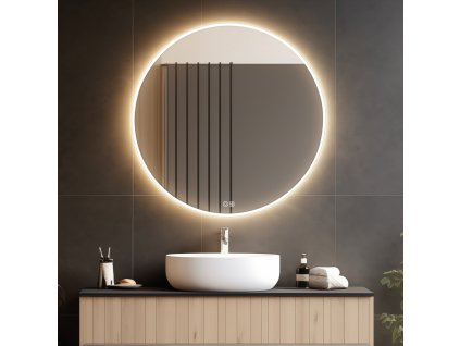 Kulaté LED zrcadlo pr. 800 se dvěma dotykovými senzory