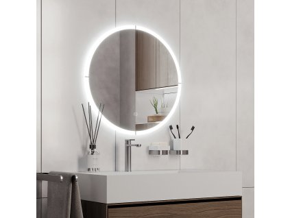 Kulaté LED zrcadlo pr. 800 se dvěma dotykovými senzory