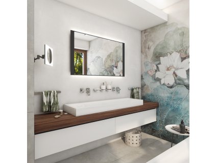 černé LED zrcadlo 1000x600 s dotykovým senzorem