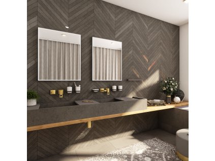 černé LED zrcadlo 600x800