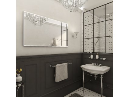 černé LED zrcadlo 1200x700 s dotykovým senzorem