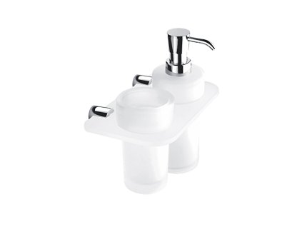 Dvojitý držák dávkovače a sklenky