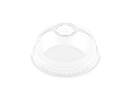 Víčko vypouklé (rPET) s otvorem pro kelímek Ø95mm [50 ks]