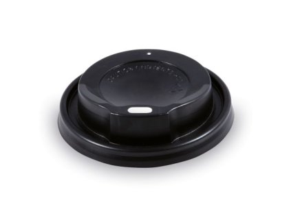 Víčko vypouklé (PS) černé Ø80mm [100 ks]