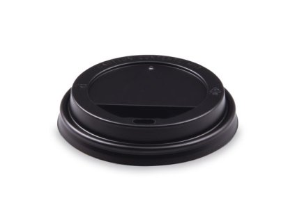Víčko vypouklé (PS) černé 90mm [100 ks]