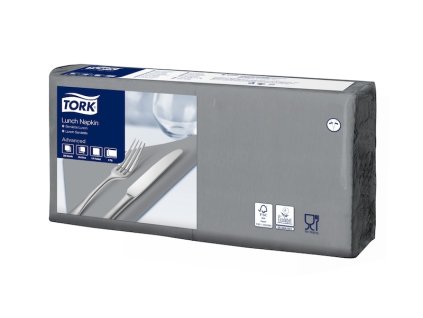 Tork šedý obědový ubrousek