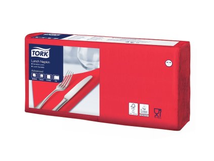 Tork červený obědový ubrousek