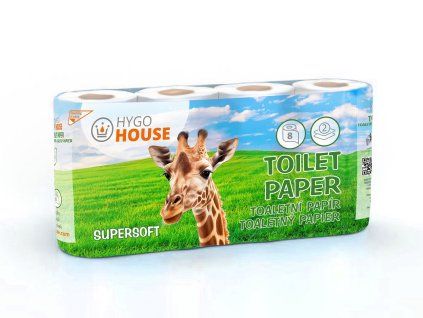 92062 toaletni papir hygohouse 2 vrstvy celuloza 1x8 ks