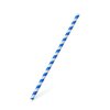 Slámka papírová Spirála modrá `JUMBO` Ø8mm x 25cm [100 ks]