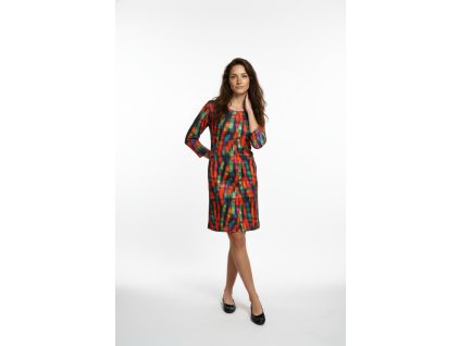 Šaty UOMO & DONNA barevné střih A