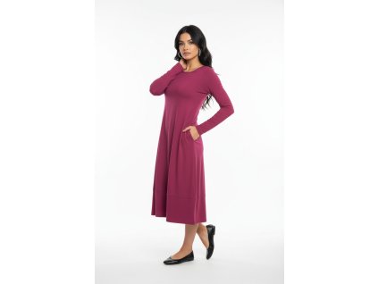 Šaty Sofistik fuchsie s kapsami