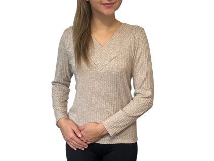 Teplejší halenka Sabatti sv. hnědá do V