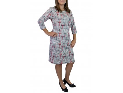 šaty sabatti  elegantní bílorůžové