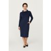 Šaty Sofistik tm. modré s límcem a kapsami