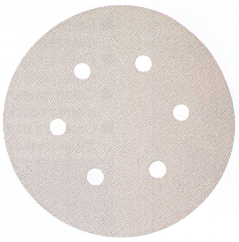 Brusný papír na suchý zip Makita 150mm,perforovaný 6 otvorů Kusů v balení: 10, Zrnitost: 180