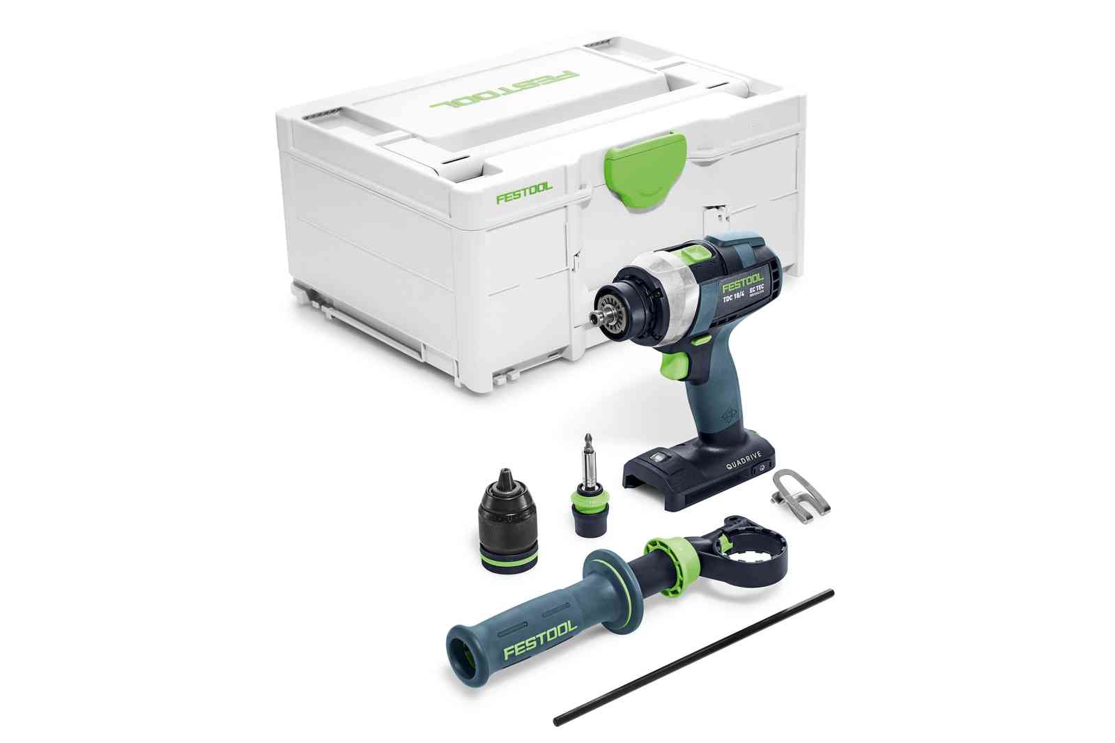 Akumulátorový vrtací šroubovák Festool QUADRIVE TDC 18/4 I-Basic 575601