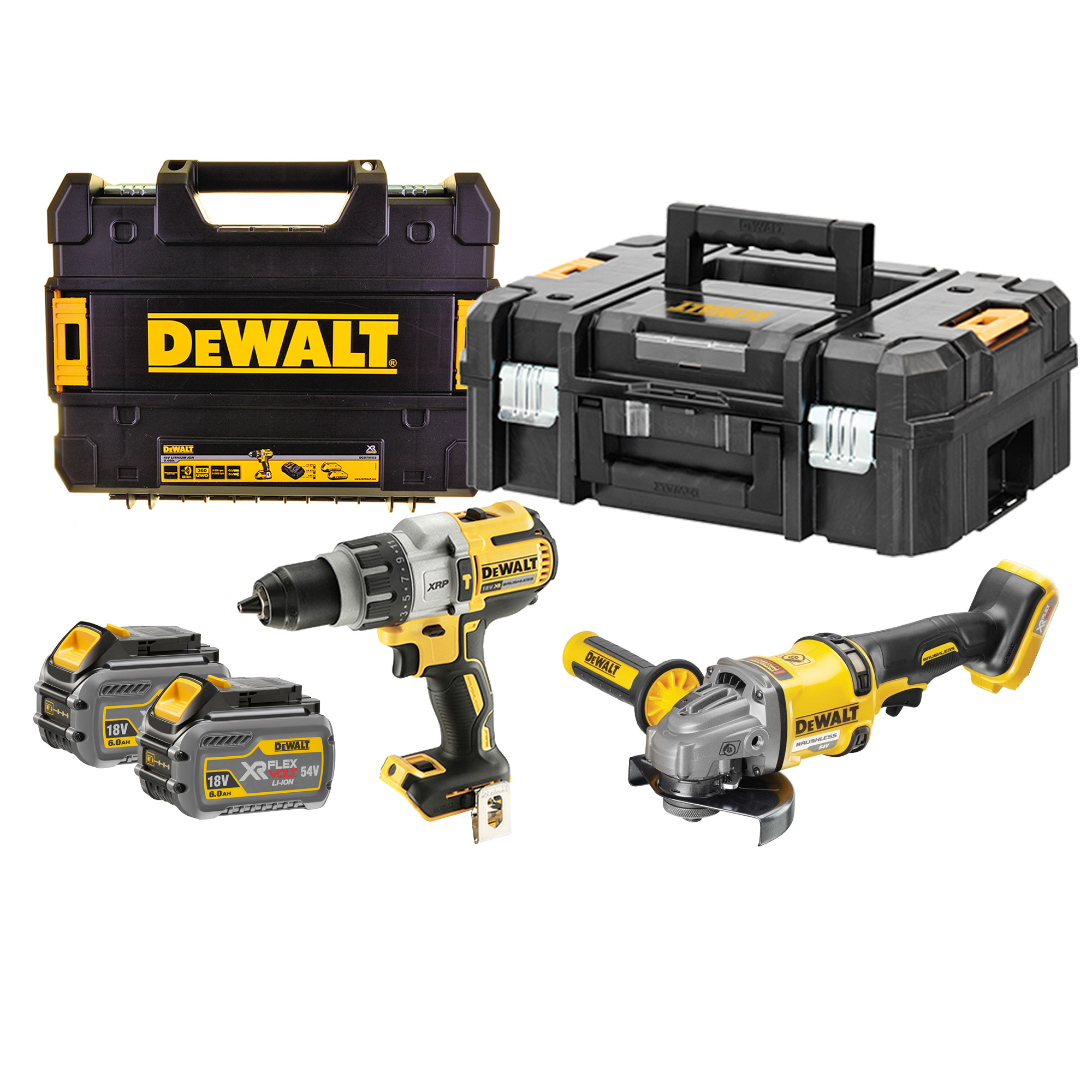 Kombo sada aku nářadí 18V a 54V DeWALT FLEXVOLT DCK2055T2T