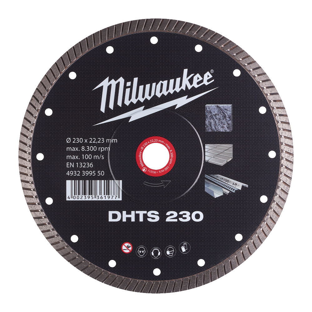 Diamantový kotouč turbo tenký na dlažby Milwaukee DHTS 230 (4932399550)