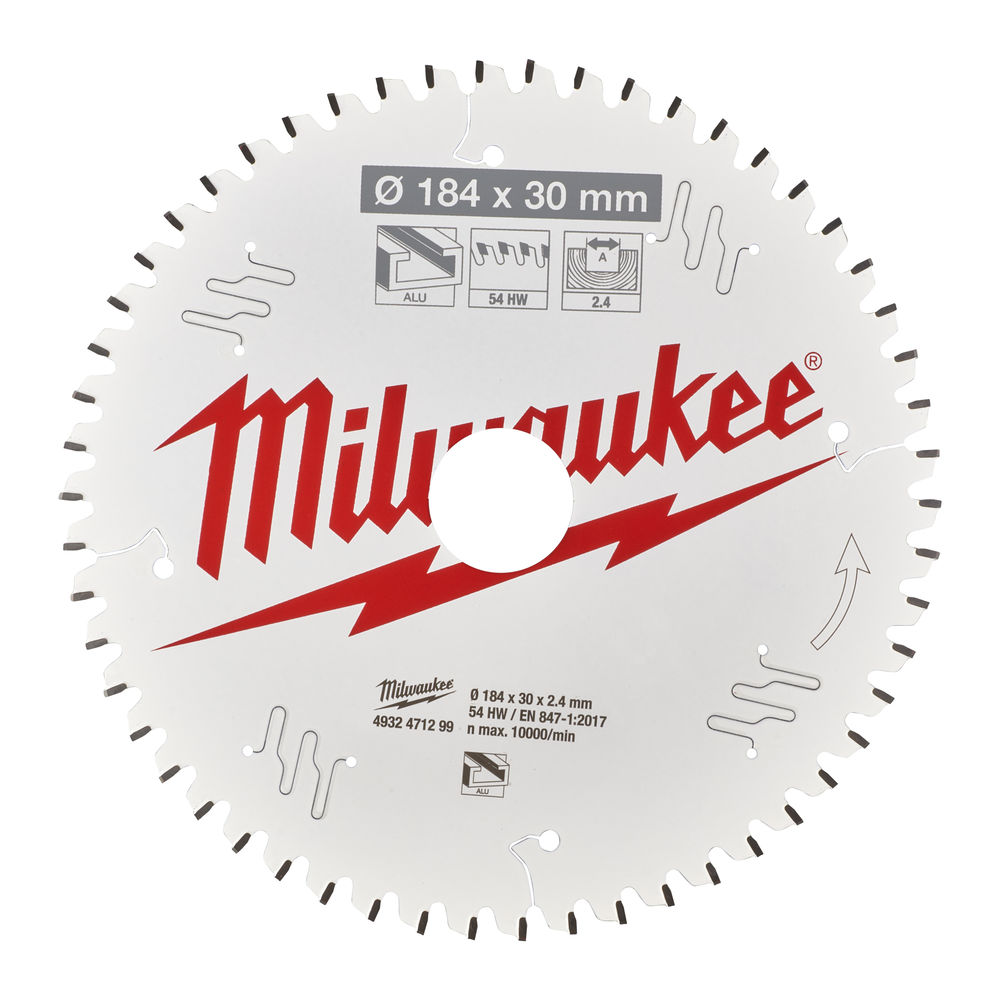 Kotouč pro okružní pilu Milwaukee CSB P Alu184 x 30 x 2.4 x 54TF neg 4932471299