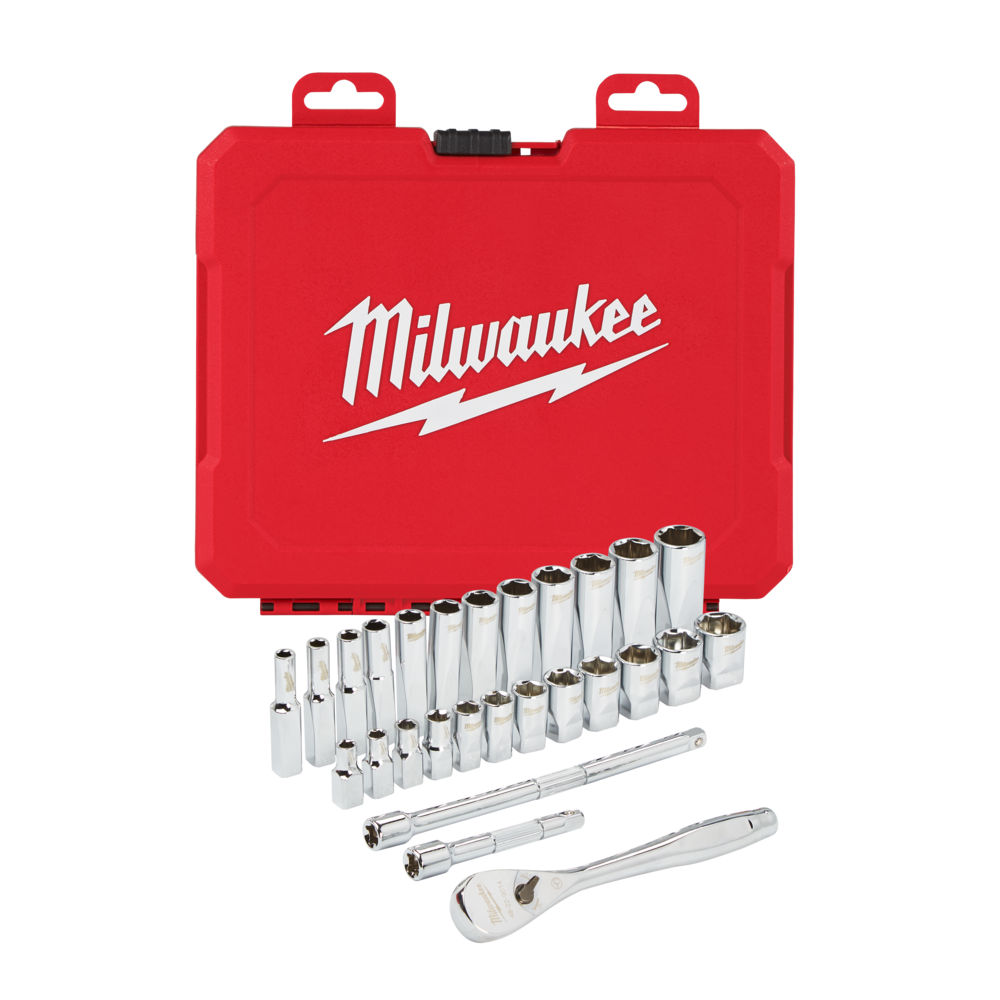 Sada ráčny a nástrčných klíčů 28ks 1/4" Milwaukee 4932464943