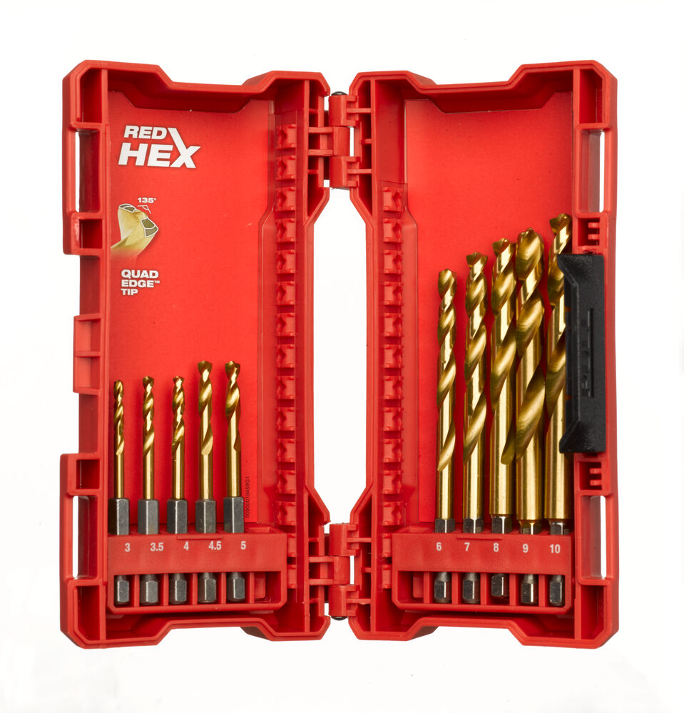 Milwaukee RED HEX HSS-Tin vrtáky set (10 ks) 48894759