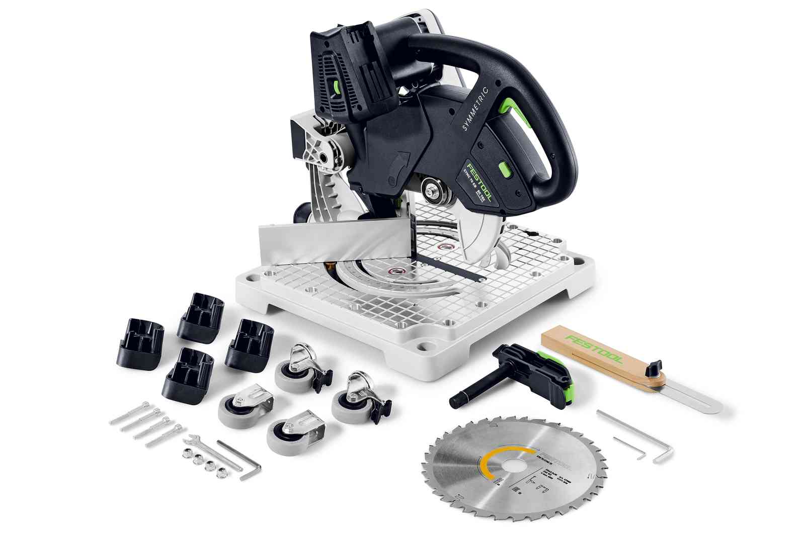 Akumulátorová pokosová pila na lišty Festool SYMMETRIC SYMC 70 EB-Basic 577424