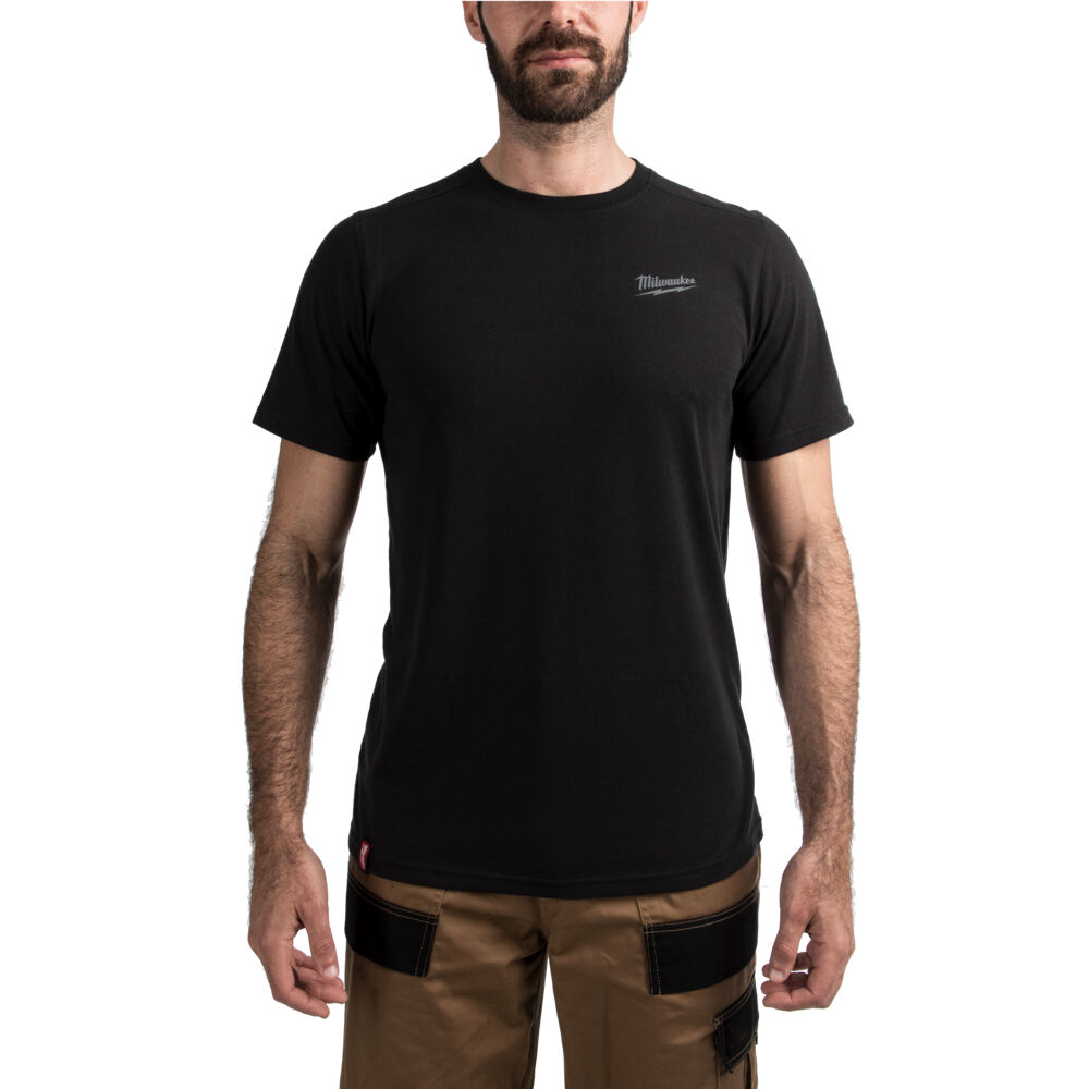 Hybridní triko s krátkým rukávem - černé Milwaukee HT SS BL Velikost: M