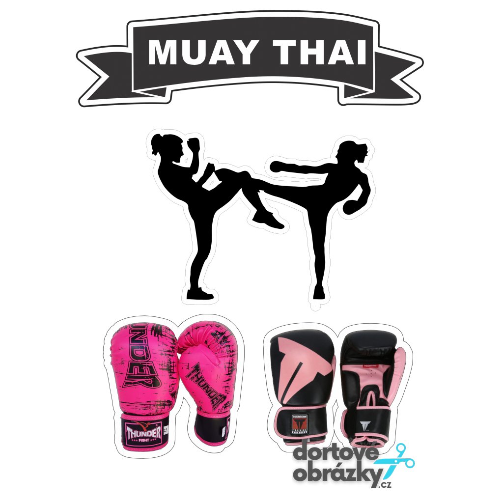 Jedlý papír  MUAY THAI (● velikost formát A4 (25x20cm) ☝, ● materiál FONDÁNOVÝ DECORLIST ✴️)
