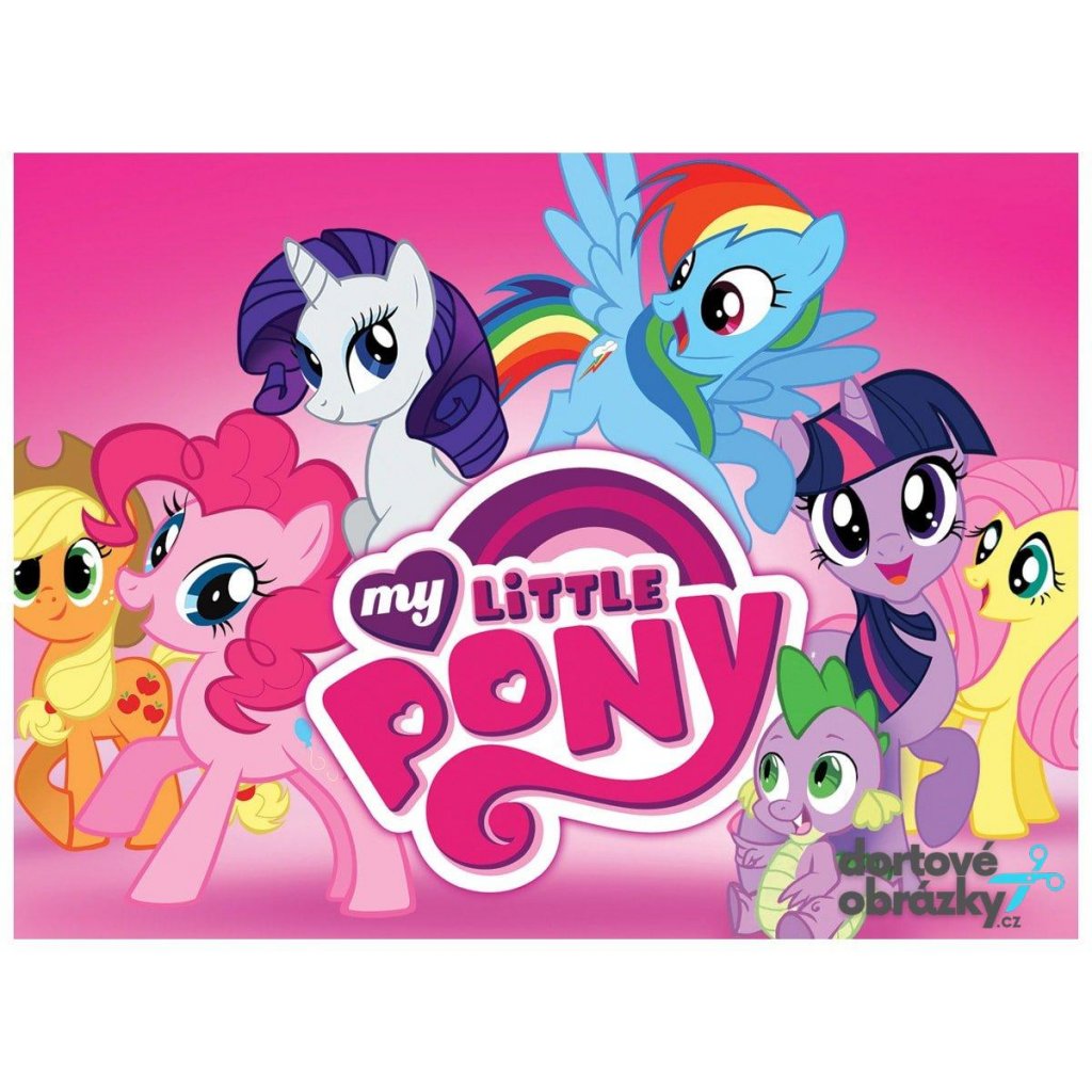 Jedlý papír  MŮJ MALÝ PONY (● velikost formát A4 (25x20cm) ☝, ● materiál FONDÁNOVÝ DECORLIST ✴️)