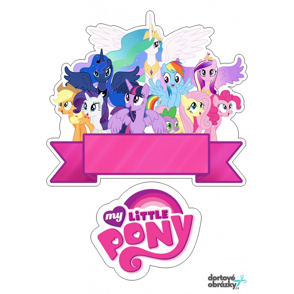 Jedlý papír  MŮJ MALÝ PONY (● velikost formát A4 (25x20cm) ☝, ● materiál FONDÁNOVÝ DECORLIST ✴️)