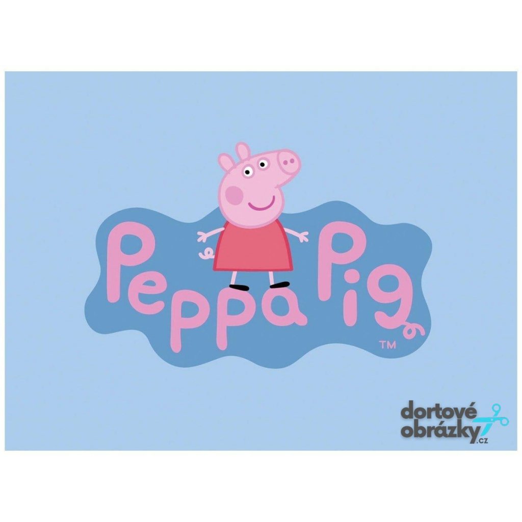 Jedlý papír  PRASÁTKO PEPPA (● velikost formát A4 (25x20cm) ☝, ● materiál FONDÁNOVÝ DECORLIST ✴️)