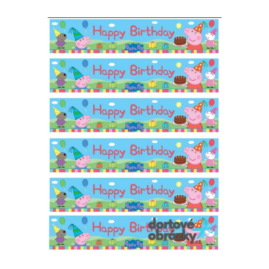 Jedlý papír  PRASÁTKO PEPPA (● velikost formát A4 (25x20cm) ☝, ● materiál FONDÁNOVÝ DECORLIST ✴️)