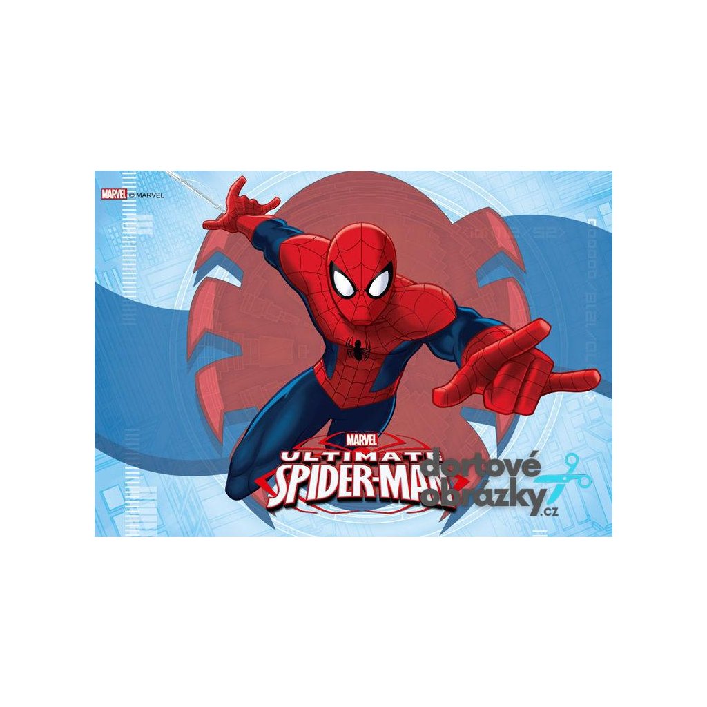 Jedlý papír  SPIDERMAN (● velikost formát A4 (25x20cm) ☝, ● materiál FONDÁNOVÝ DECORLIST ✴️)