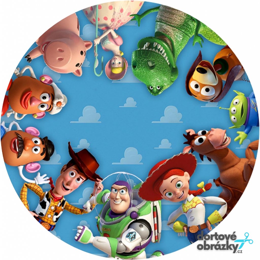 Jedlý papír  TOY STORY - PŘÍBĚH HRAČEK (● velikost průměr 20 cm ☝, ● materiál FONDÁNOVÝ DECORLIST ✴️)