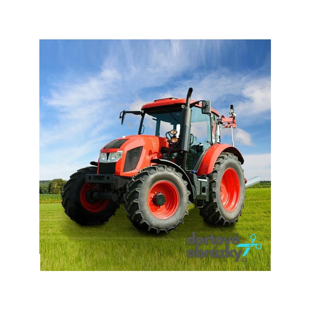 Jedlý papír  TRAKTOR (● velikost průměr 20 cm ☝, ● materiál FONDÁNOVÝ DECORLIST ✴️)