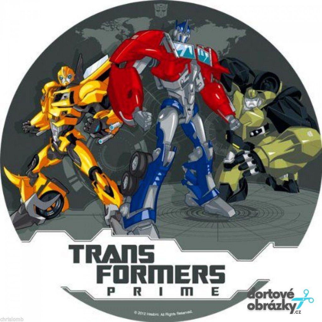 Jedlý papír  TRANSFORMERS (● velikost průměr 20 cm ☝, ● materiál FONDÁNOVÝ DECORLIST ✴️)