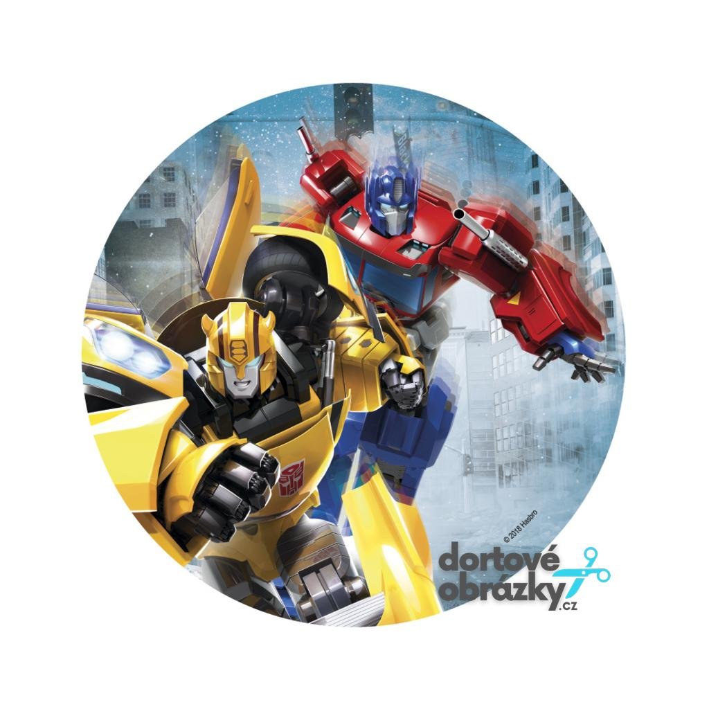 Jedlý papír  TRANSFORMERS (● velikost průměr 20 cm ☝, ● materiál FONDÁNOVÝ DECORLIST ✴️)