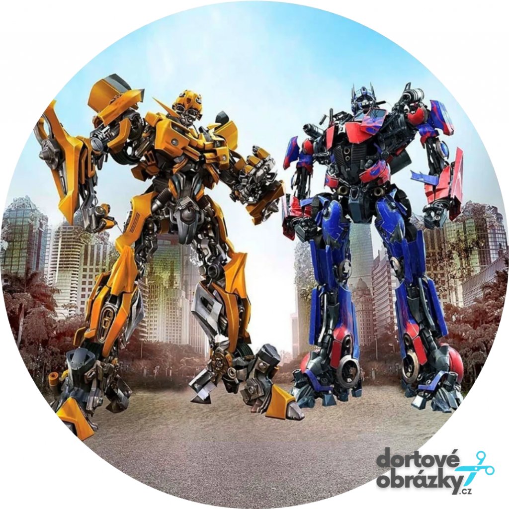 Jedlý papír  TRANSFORMERS (● velikost průměr 20 cm ☝, ● materiál FONDÁNOVÝ DECORLIST ✴️)