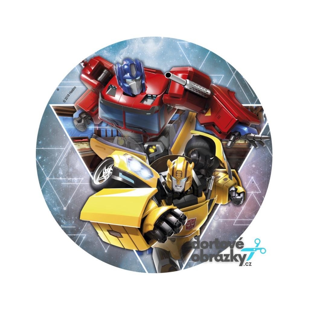 Jedlý papír  TRANSFORMERS (● velikost průměr 20 cm ☝, ● materiál FONDÁNOVÝ DECORLIST ✴️)