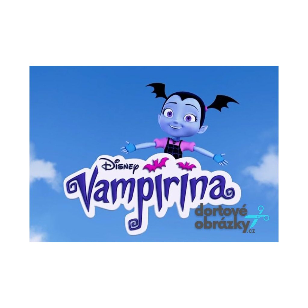 Jedlý papír  VAMPIRINA (● velikost formát A4 (25x20cm) ☝, ● materiál FONDÁNOVÝ DECORLIST ✴️)