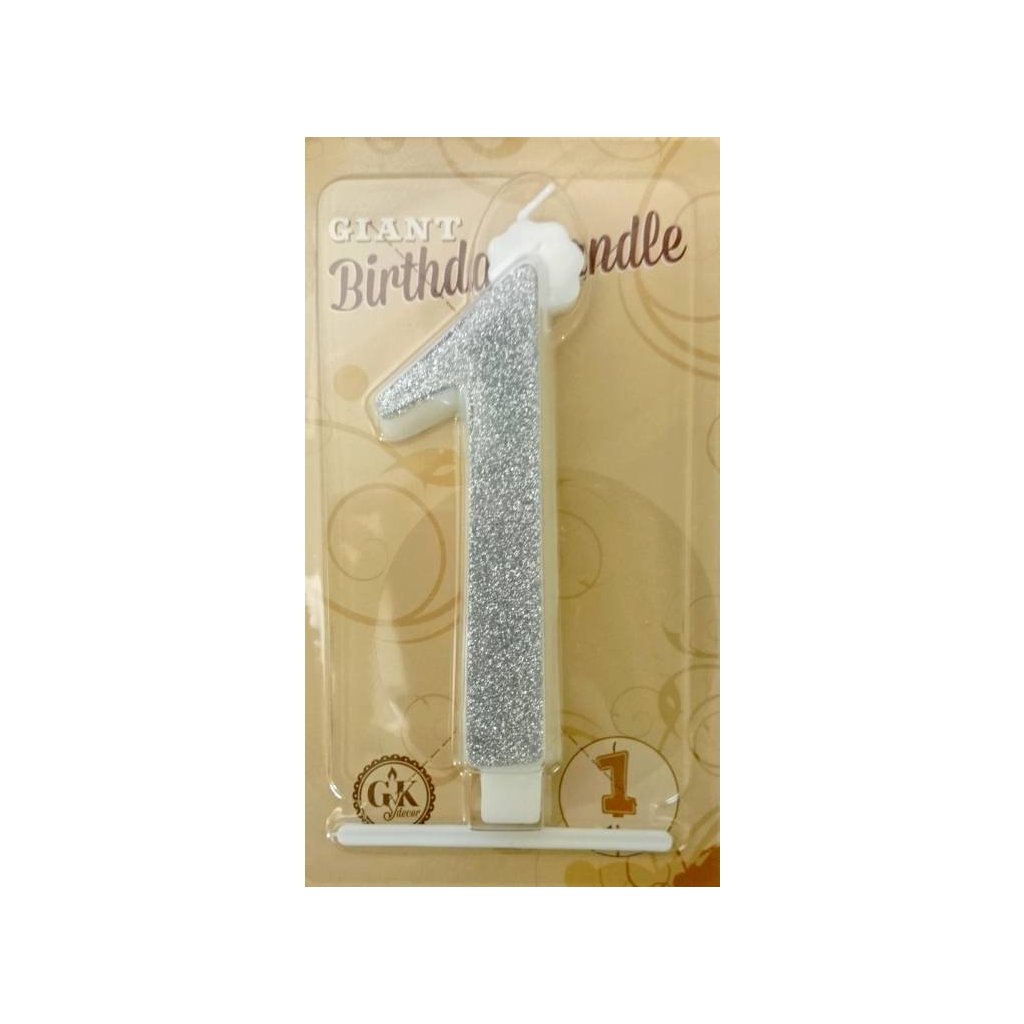 347858 svicka velka stribrna cislo 1