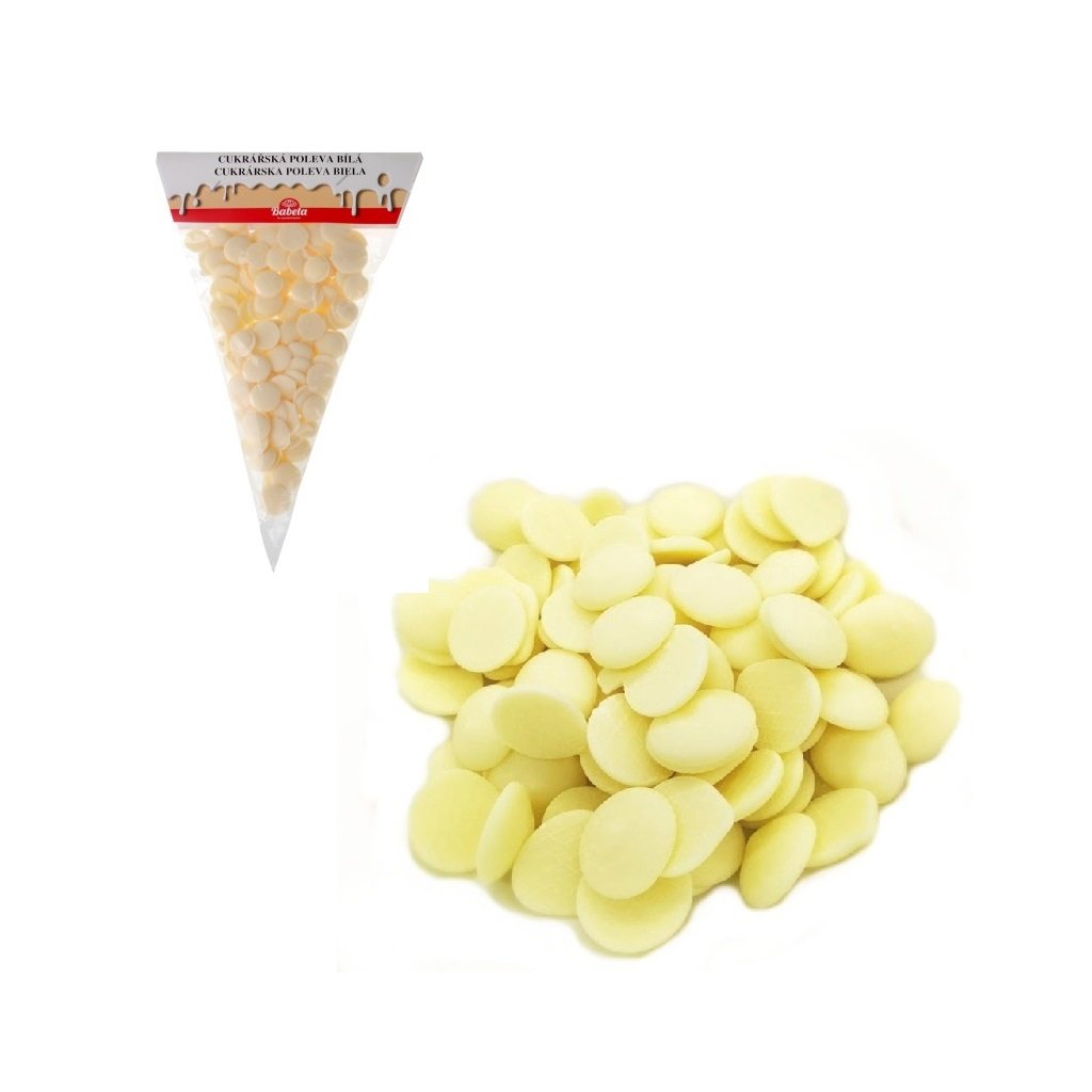 bila cokolada pecky white discs 500g