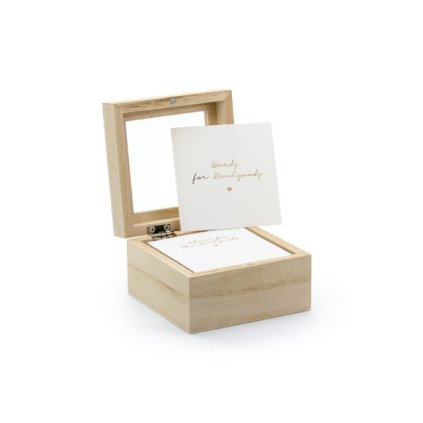 Krabička na svatební přání hostů, dřevěná  /BP