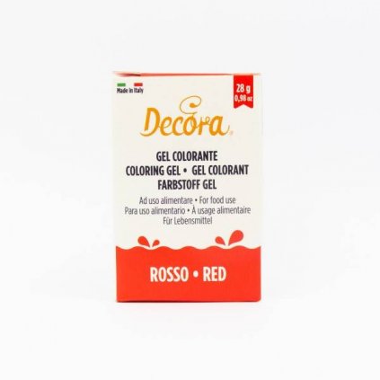 Gelová barva červená 28g - Decora  | Skvělé pro Váš domácí dort