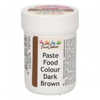 Gelová barva tmavě hnědá 30g - FunCakes  | Skvělé pro Váš domácí dort
