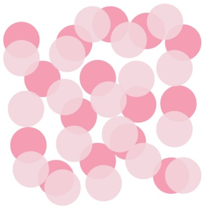 Papírové konfety kolečka světle růžové a růžové 22g  /BP