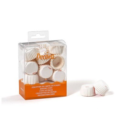 Košíčky na pralinky bílé 200ks 2,7x1,7cm - Decora  | Cukrářské potřeby